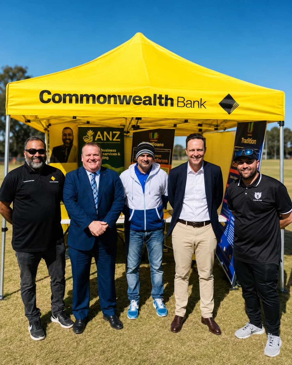 Community representatives at a Willowdale cricket field event